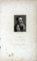 Original Old Antique Print 1823 Portrait Titian Wedgwood Engraving 19th Century
