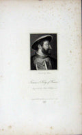 Original Old Antique Print 1823 Portrait Francis King France Wedgwood 19th