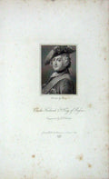 Original Old Antique Print 1823 Portrait Charles Frederick King Prussia 19th