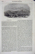 Original Old Antique Print 1840 Mountains Site Nineveh 19th Century