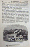Old Antique Print 1837 Cutler'S Inn County Camden South Wales Australia 19th