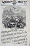 Original Old Antique Print 1840 View Toglakabad Delhi India 19th