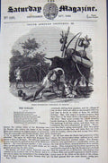 Original Old Antique Print 1840 Scene Korah Hottentots Prepairing Remove 19th