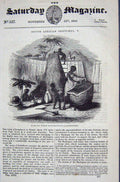 Original Old Antique Print 1840 Bichuana Women Manufacturing Earthenware 19th