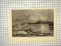Original Old Antique Print 1858 Yan Yean Waterworks Melbourne Australia 19th