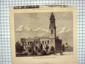 Original Old Antique Print General Post Office Telegraph Adelaide Australia