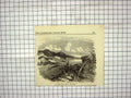 Original Old Antique Print View Deep River Ottawa Canada Mountains