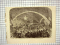 Original Old Antique Print Underground Meeting Puteaux Quarries Paris Elections