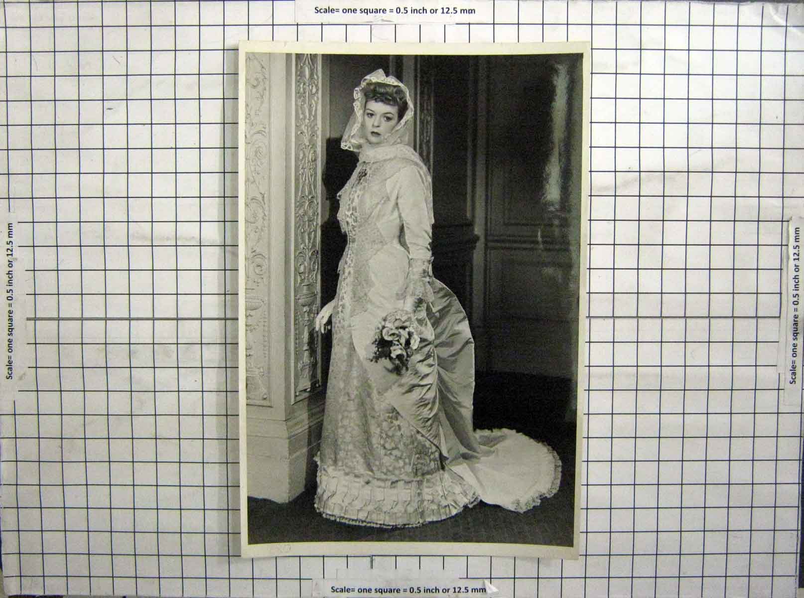 Original Old Antique Print Wedding Dress Pamela May Sadlers Wells Theatre