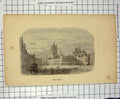 Original Old Antique Print Engraving Architecture Halle Ypres France