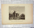 Original Old Antique Print Eglise Et Place D'Une Ville De Hollande