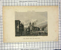 Original Old Antique Print Engraving Vue D'Une Ville Hollande Vander Hyden