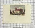 Original Old Antique Print 1848 Colour Abinger Church Starling Allom Victorian
