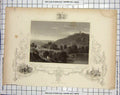 Old Antique Print Monte Video Residence Wadsworth Connecticut Engraving