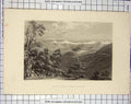 Old Antique Print Snowy Range Mountains Landour Lacy Melville Engraving