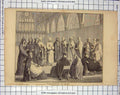 Original Old Antique Print Scene Religious Orders Monks Religion Men Engraving