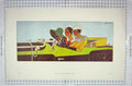 Original Old Antique Print White Colour Ladies Car