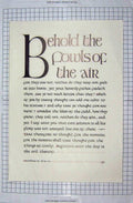Original Old Vintage Print C1980 Bible Quote Matthew Fowls Air 20th Century