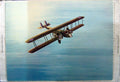 Original Old Antique Print White Anique Colour War Plane Aircraft American