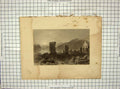 Original Old Antique Print 1837 View Ruins Fort Toconderoga Bartlett Prior 19th
