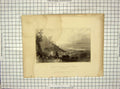 Original Old Antique Print 1839 Descent Valley Wyoming Pennsylvania Richardson