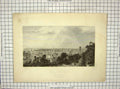 Old Antique Print C1850 Hall Warren View City New York Brooklyn Heights 19th