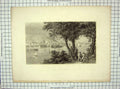 Old Antique Print 1872 Engraving View City St. Louis America Boats Trees 19th