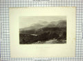 Original Old Antique Print C1850 Hinshelwood Smoky Mountains North Carolina