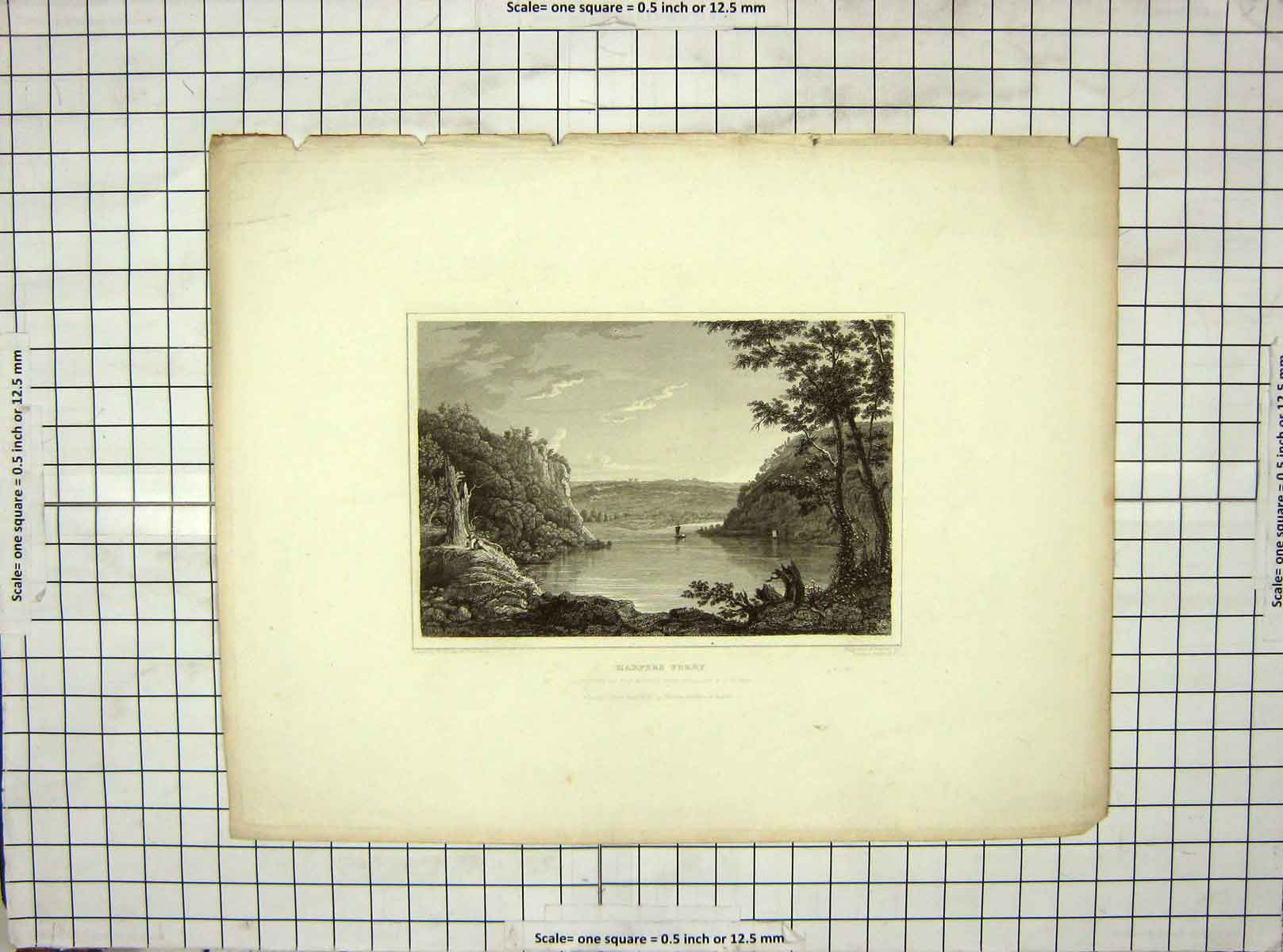 Original Old Antique Print 1831 Harpers Ferry River Shenandoah Potomac Fenner