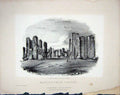 Original Old Antique Print 1850 Brandard Engraving Kenilworth Castle Ruins 19th