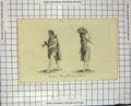 Original Old Antique Print Portrait Common Man Woman Mexico America