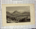 Original Old Antique Print Stephenson Engraving View Cabul Bala Hissar
