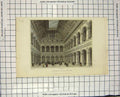 Old Antique Print 1831 Pugin Engraving Interieur La Bourse Architecture 19th