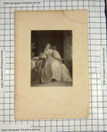 Original Old Antique Print Cook Engraving Portrait Beautiful Louisa Lady Woman