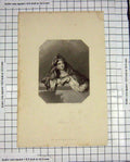 Original Old Antique Print Robinson Engraving Portrait Beautiful Rebecca Lady