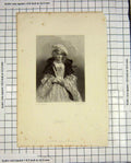Original Old Antique Print Ryall Engraving Portrait Beautiful Phoebe Lady Woman