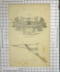 Original Old Antique Print C1880 Balloons Moy Aerial Steamer Brearey Damaged