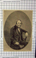 Original Old Antique Print C1880 Portrait George Cruikshank Man 19th