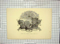 Original Old Antique Print *3911 1740 Ticket Tiverton School Feast