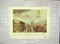 Original Old Antique Print C1880 Fete Sacre Place Concorde France Couronnement