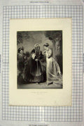 Original Old Antique Print Engraving Briggs Sangster Romeo Juliet Nurse Theatre