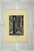 Original Old Antique Print Jackson Engraving North Aisle Westminster Abbey
