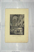 Original Old Antique Print Jackson Engraving Nave Westminster Abbey Smallwood
