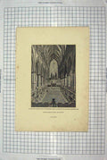 Old Antique Print Wilson Engraving Nave Westminster Abbey 1834 Festival 19th