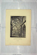 Old Antique Print Jackson Engraving Interior St. Paul'S Cathedral Church