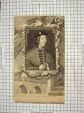 Original Old Antique Print C1800 Portrait King England Edward Kensington 19th