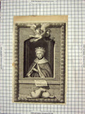 Original Old Antique Print C1800 Portrait King Edward England Lambeth 19th