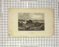 Original Old Antique Print View Cowbridge Glamorganshire Dugdales Engraving