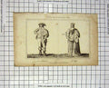 Original Old Antique Print London Costumes 1640 Nobelman Lady Warren 1808