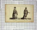 Original Old Antique Print Dress 1640 Lady Mayoress Mayor 1807 Engraving